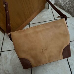 Elegant Tan and Brown Leather conceal purse